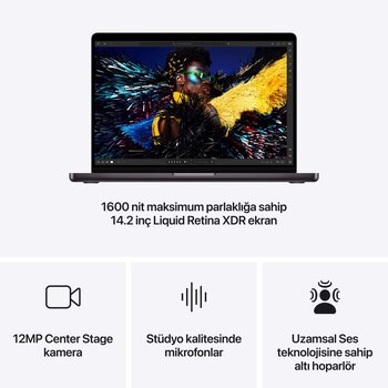 MacBook Pro 16 inc M4 Max 18CPU 40GPU 128GB 2TB Uzay Siyahı Z1FW000E8