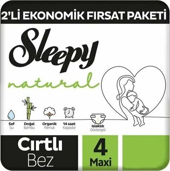 Sleepy Natural No:4 Maxi 60 Adet Bebek Bezi