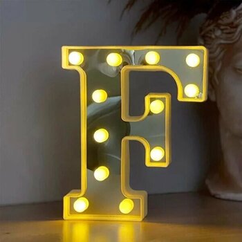 Patladı Gitti Dekoratif LED Işıklı 3D F Harfi Büyük Boy Dekoratif Aydınlatma - Gün Işığı