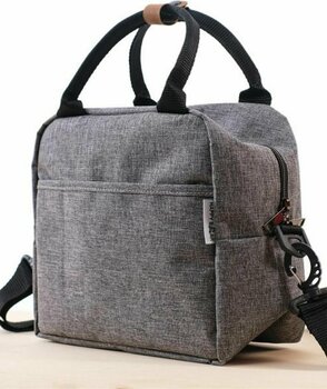 Happy Bear Isı Yalıtımlı Su Geçirmez Termal Çanta Yemek Taşıma Beslenme Çantası Askılı Gri