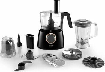 Arzum Mutfak Robotu Siyah - 1000W Güç, 2 Hız Kademesi, Buz Kırma ve Hamur Yoğurma Aparatı + Mutfak tartısı