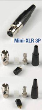 3 Pin Mini Xlr Dişi Konnektör