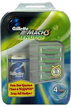 Gillette Gilette Mach3 Sensitive + Traş Jeli