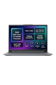 LENOVO IdeaPad Slim 3 15IRH8 Intel Core i5-13420H 8GB 512GB SSD 15.6\" FHD Freedos Laptop 83EM00C7TR