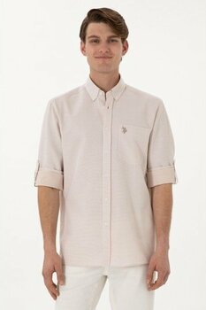 U.s. Polo Assn. Erkek Camel Gömlek Desenli 50306340-VR015 - M