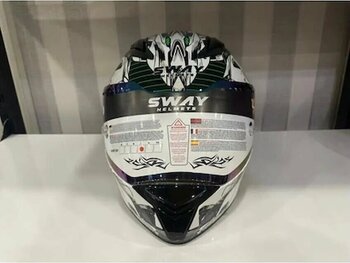 Sway Kask Sway Sw 850 Whıte/Green Full Face