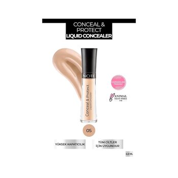 Note Cosmetique Conceal & Protect Concealer Likit Göz Altı Kapatıcısı - 05 Soft Ivory