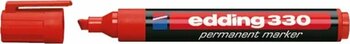 Edding Markör Permanent Kesik Uçlu 1-5 Mm Kırmızı 330 10 Adet