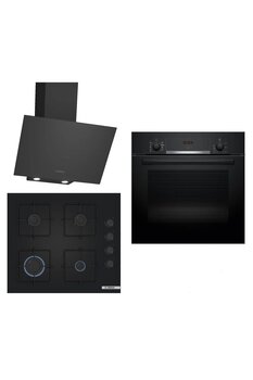 Bosch Siyah 3 Lü Ankastre Set 294 ( HBF534EB3T - POP6C6P30O - DWK64PJ60T )