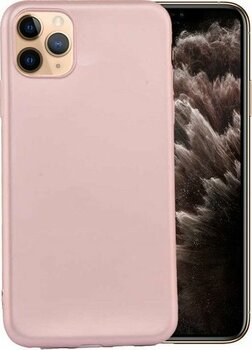Case 4U Apple iPhone 11 Pro Max Kılıf Klasik Mat Renkli Yumuşak Premier Silikon Rose Gold