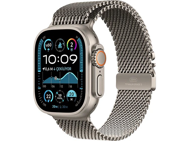 Apple Watch Ultra 2 49 mm Natural Titanium Sim Kartlı Akıllı Saat
