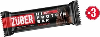 Züber Yüksek Protein Bar Kakaolu 45g X 3 Adet