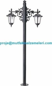 2 Fenerli Sokak Lambası Siyah
