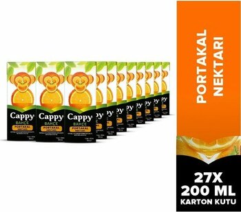 Cappy Portakal 200 ml Tetra 27'li