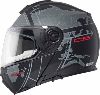 Schuberth Schubert C5 Globe Black Çene Açılır Motosiklet Kask - Siyah - XL
