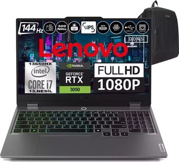 Lenovo Loq 15IRX9 Intel Core I7 13650HX Ddr5 32GB 4tb SSD Rtx 3050 6gb 300NITS 15.6" 144Hz Fhd Freedos 83DV00G5TRF08