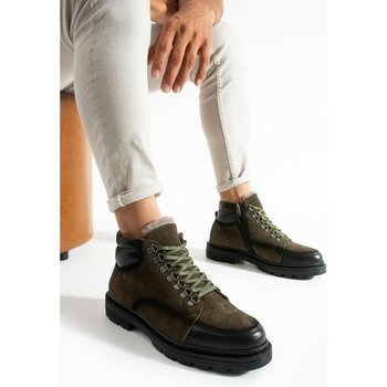 Meegora Erkek Haki Hakiki Deri-Süet Bot - 44