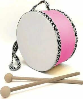 Baksepete El Yapımı Deri Oyuncak Pembe Davul 1-5 Yaş Oyuncak Davulu