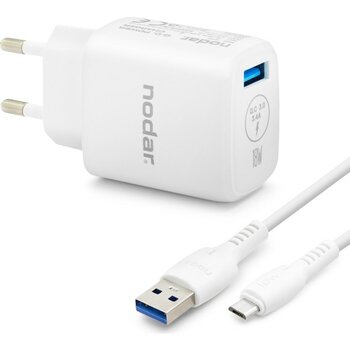 AyrStore Micro USB Qc 3.0 Hızlı Şarj Seti 18W 3.4A USB Adaptörlü - Beyaz ND1009 - Çok Renkli