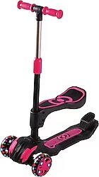 Cool Wheels Combo Pembe Oturaklı Işıklı 3 Tekerlekli Çocuk Scooter