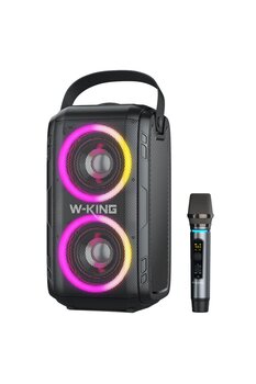 W-KING T9 Bluetooth Hoparlör, 80W Boombox, 9 Saate Varan Çalma Süresi, IPX5 Suya Dayanıklı, Kablosuz