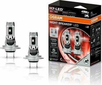 Osram H7 Night Breaker LED Speed,trafiğe Çıkma Onaylı, 6000 K, Hızlı Kurulum, Mekanik Aksesuar Gerekmez, LEDEC02 Entegre [enerji Sınıfı A] - Beyaz