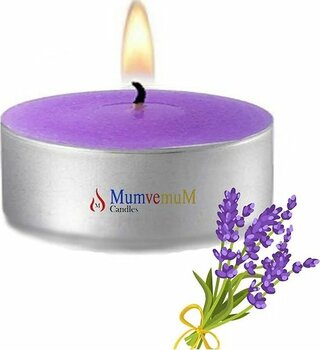 50 Li Lavanta Kokulu Mor Tealight Mum