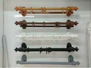 Mge Home Raysız Ahşap Rustik Perde Askısı - 150 - Ceviz