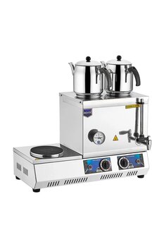Remta 30 Model Çift Demlikli Elektrikli Pleytli Çay Kazanı 23 Litre-demlik Dahil Değildir