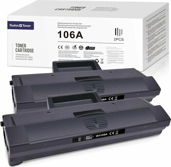 HP 106A W1106A[ÇİPLİ] Toner Cartridge to HP Laser 107a 107w 107r MFP 135a 135w 135r 137fnw 2xBlack