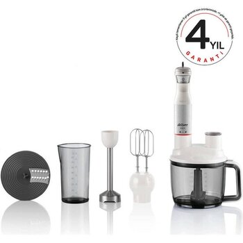 Arzum Mutfak Robotu Seti Çok Amaçlı Blender Set Beyaz