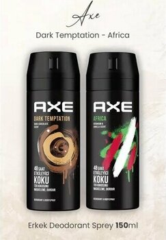 Axe Dark Temptation 150 ml + Africa 150 ml Erkek Sprey Deodorant