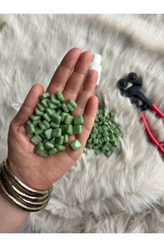 Karsan Mozaik Sanatsal Mikro Mozaik Açık Yeşil 1x1cm Mozaik Sanatı Malzeme (100gr)