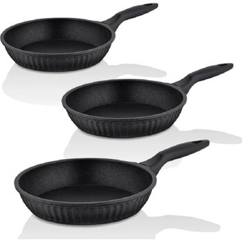 Taç Valeriya 3 Lü Döküm Granit Tava Seti 4974