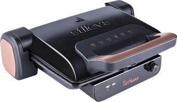 Stilevs Tosthane 1800 W Siyah Granit Tost Makinesi