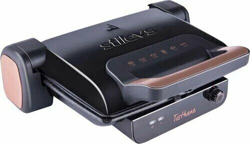 Stilevs Tosthane 1800 W Siyah Granit Tost Makinesi