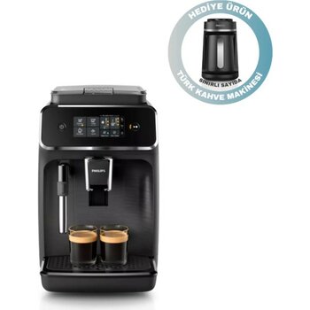 Philips 2000 Serisi Tam Otomatik Espresso Makinesi EP2220/10 ve HDA150/61 Inox Türk Kahve Makinesi