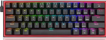 Redragon K617 Siyah RGB %60 TKL Red Switch Kablolu Mekanik Oyuncu Klavyesi
