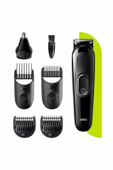 Braun Saç-Sakal-Burun MGK 3320 Erkek Bakım Kiti 6’sı 1 Arada Şekillendirici Kablosuz Kuru 3-5 Siyah 30 -