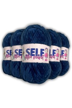 Self Velvet Kadife İp 5'li Paket Örgü İpi