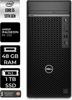 Dell Optiplex 7010MT Intel Core I5 13500 48GB 1tb SSD RX550/4GB Fdos N010O7010MTU Masaüstü Bilgisayar & PER4USB Bellek N010O7010MTUP343