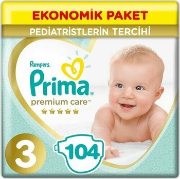 Prima Premium Care Bebek Bezi 3 Beden 6-10 Kg (2*52) 104 Adet