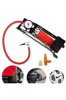 centermillennium Dijital Basınç Göstergeli Ayak Pompası Araç Lastik Bisiklet Top Yatak Şişirme Pompası
