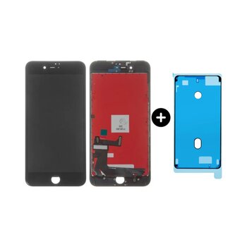 Apple Uyumlu Iphone 7 Plus Hk Lcd Ekran Dokunmatik Siyah + Sıvı Ve Toza Dayanıklılık Bandı Çok Renkli