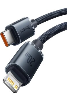 Baseus Crystal Shine 20w 120 Cm Type-c To Iphone Lightning Hızlı Şarj Kablosu Siyah