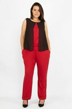 Şans Tekstil Kadın Bordo Şifon Ve Boncuk Detaylı Tulum 26N12683 - 38