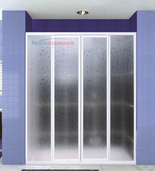 nokta duşakabin 150cm Duvardan Duvara Teknesiz Mika Duşakabin