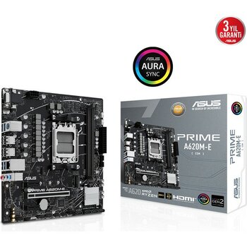 Kaia Life Asus Prıme A620M-E-CSM, 2xddr5, 1x M.2, D-Sub, Dp, Hdmı, Am5 Soket Anakart