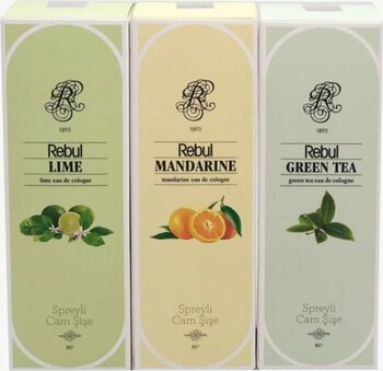 Rebul Lime,mandalina ,green Tea Kolonya 3'lü Set 100 Ml