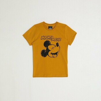 Mickey Mouse D4797-2 Erkek Çocuk Tişört Altın - Gold - 5 - 6 Yaş